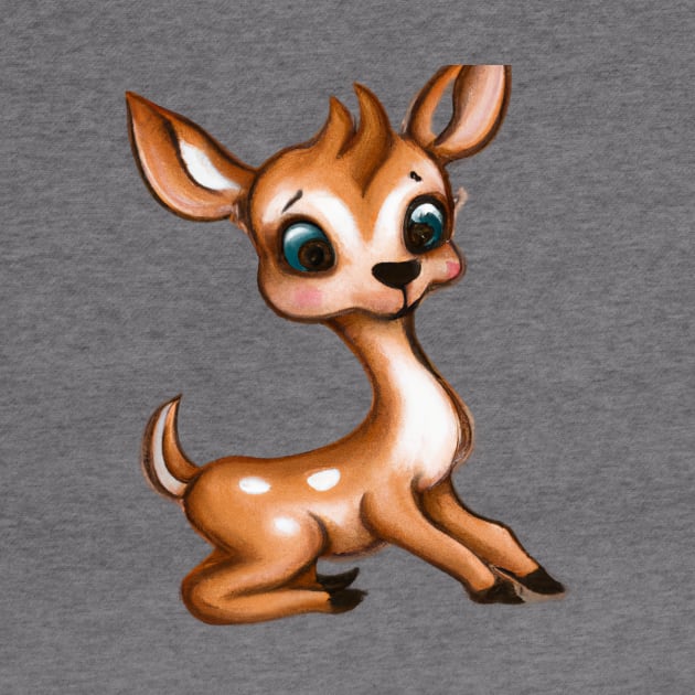 Cute Deer Drawing by Play Zoo